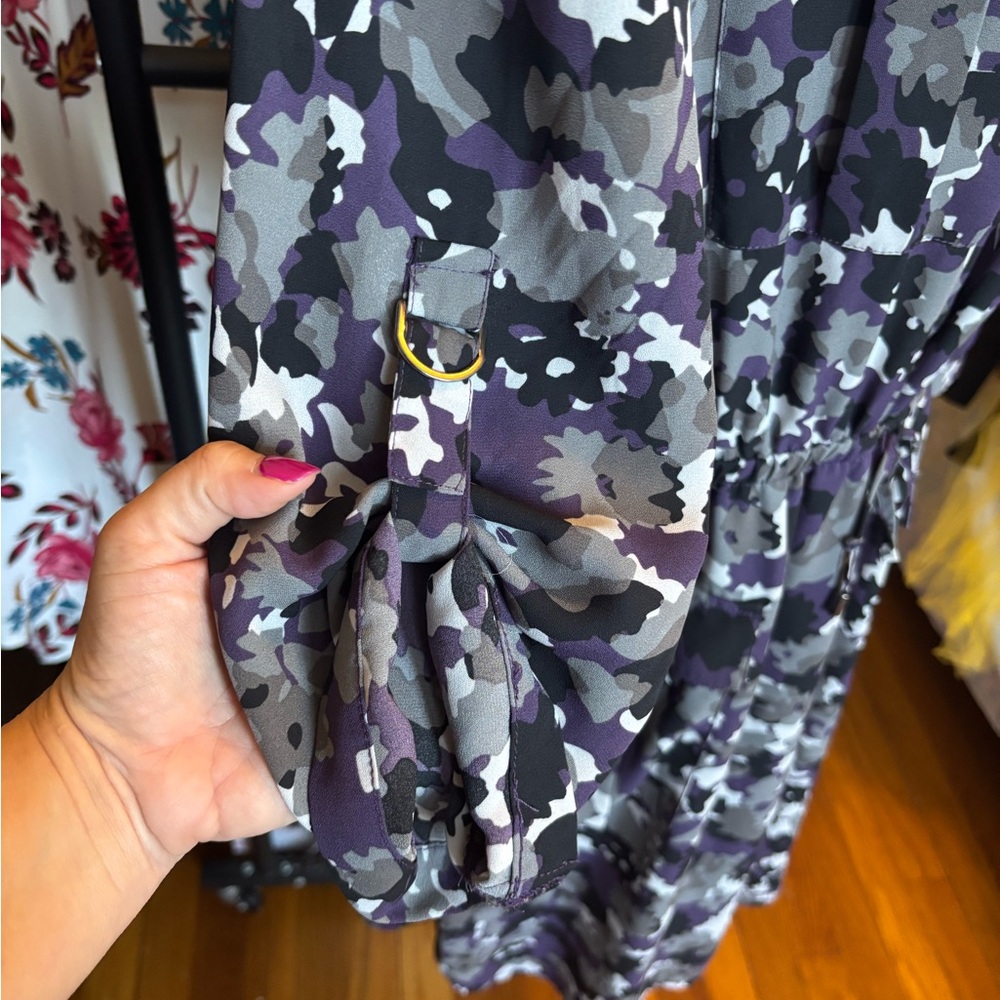 Reitmans Purple Camouflage Robe - Picture 5 of 6